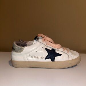 Golden Goose Black Star Sneakers with Platform Sole